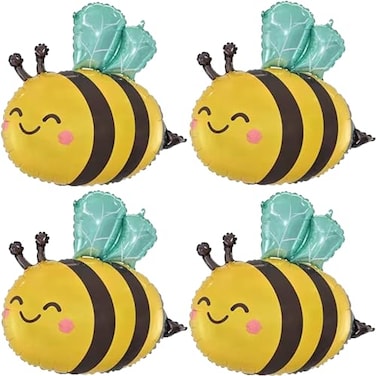 SAMOKA Bee Balloons4 PCS 31 Inch Bee Birthday Party DecorationsBee Baby Shower Decorations