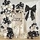 LANGASQUE Black Sand White Balloon Garland Arch Kit Coquette Birthday Decorations 158Pcs Black Bow Long Balloons Sand White Balloons Different Size for Wedding Bridal Engagement Bachelorette Party Dec