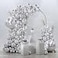 PartyWoo Balloons 92 pcs Balloons Different Sizes Pack of 18 12 10 5 Inch Balloons SilverG1021