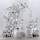 PartyWoo Balloons 92 pcs Balloons Different Sizes Pack of 18 12 10 5 Inch Balloons SilverG1021