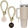 Wabogove Letter Charm Accessories for Stanley Cup 2PCS Initial Name ID Personalized Handle Charm for Stanley Tumbler N