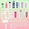 SITKOL Cute Letter Charm Set with Secure Handle Strap Silicone Ring Monogram Sticker and Personalized Decoration for Owala Compatible Water Bottle Travel Carry School Gift and Daily Use White T