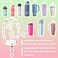 SITKOL Cute Letter Charm Set with Secure Handle Strap Silicone Ring Monogram Sticker and Personalized Decoration for Owala Compatible Water Bottle Travel Carry School Gift and Daily Use White T