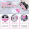 MOTEERLLU 6PCS Pink Stanley Cup Accessories Set Initials Decorations for Stanley Cup 30oz 40oz Includes Bow Straw Topper Handle Charm Letter Sticker Silicone Boot Spill Proof Stopper Letter S