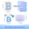 Lingdeer Blue Cup Accessories Set for Stanley 30OZ 40OZ Tumbler with Handle Letter Charms Bow Diamond Straw Covers Glitter Silicone Boot Personalized Sticker for Stanley Cup Accessories B