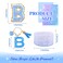 Lingdeer Blue Cup Accessories Set for Stanley 30OZ 40OZ Tumbler with Handle Letter Charms Bow Diamond Straw Covers Glitter Silicone Boot Personalized Sticker for Stanley Cup Accessories B