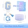 Lingdeer Blue Cup Accessories Set for Stanley 30OZ 40OZ Tumbler with Handle Letter Charms Bow Diamond Straw Covers Glitter Silicone Boot Personalized Sticker for Stanley Cup Accessories G
