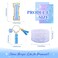 Lingdeer Blue Cup Accessories Set for Stanley 30OZ 40OZ Tumbler with Handle Letter Charms Bow Diamond Straw Covers Glitter Silicone Boot Personalized Sticker for Stanley Cup Accessories I