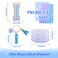 Lingdeer Blue Cup Accessories Set for Stanley 30OZ 40OZ Tumbler with Handle Letter Charms Bow Diamond Straw Covers Glitter Silicone Boot Personalized Sticker for Stanley Cup Accessories I