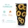 CHIUTUUY Sunflowers Print Tumbler 30 oz Stainless Steel Travel Cup Double Wall Insulated Coffee Mug with SplashProof Lid and Straws 30oz Black