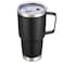 Cool Yoleb 30 oz Tumbler with Handle and Lid Stainless Steel Tumblers Double Wall Vacuum Insulated Travel Mug Leak Proof Cup Keep Drinks Cold and Hot Black 1 Pack