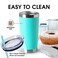 HASLE OUTFITTERS 20oz Tumblers Bulk Stainless Steel Cup with Lid Double Wall Vacuum Insulated Coffee Mug for Cold Hot Drinks 1 Pack Light Blue