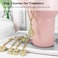 LUHOHI Cup Charms for Stanley Handle Bubble Letter Charms Accessories for Stanley 40 Oz Tumblers Cute Fat Initial Keychain with Diamond Glitter Jewelry Personalized Water Bottle Decorations K