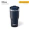 RTIC 30oz Essential Tumbler with Lid Ceramic Lined Insulated Stainless Steel Metal Double Wall VacuumInsulation Travel Cup for Iced Coffee Tea Hot and Cold Drink Navy