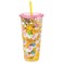 Silver Buffalo Care Bears Rainbow and Stars Featuring Funshine Grumpy Good Luck Bedtime Cheer and Tenderheart Bears Plastic Confetti Cold Cup with Lid and Straw 32 Ounces