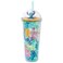 Silver Buffalo Disney Lilo and Stitch Aloha Tropical Leaves Pattern Dome Glitter Top Travel Tumbler 24 Ounces