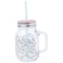 Silver Buffalo Peanuts Snoopy Glass Jar with Lid and Straw 21 Ounces