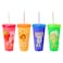 Silver Buffalo Strawberry Shortcake 4 Pack Color Change Plastic Tumbler Featuring Lemon Meringue Orange Blossom and Angel Cake 24 Ounces