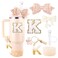 Lingdeer White Cup Accessories Set for Stanley 30OZ 40OZ Tumbler with Handle Letter Charms Bow Diamond Straw Covers Glitter Silicone Boot Personalized Sticker for Stanley Cup Accessories K
