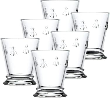 La Roch&Atilde;&uml;re La Rochere Napoleon Bee Tumbler Set of 6 La Rochere Bee Glassware Sets Fancy Glassware Drinking Glasses 9 oz