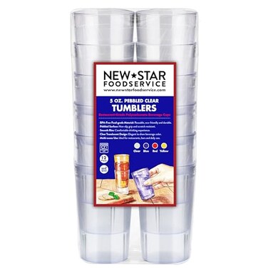 New Star Foodservice RestaurantGrade Polycarbonate Beverage Tumblers 5 oz Clear Set of 12