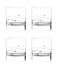 Barski Handmade Glass Sparkle Tumbler Glass Decorated with Real Crystal Diamonds Gift Boxed 105 oz Made in Europe Set of 4