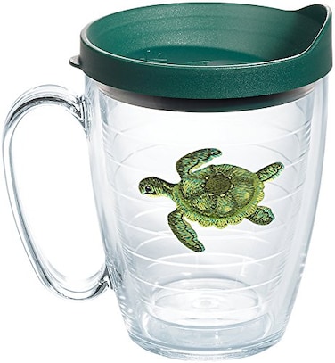 Tervis Tropical Animal Collection Made in USA Double Walled Insulated Tumbler Travel Cup Keeps Drinks Cold Hot 16oz Mug Turtle