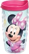 Tervis Disney Minnie Mouse Smart Positively Me Tumbler with Wrap and Fuchsia Lid 10oz Wavy Clear