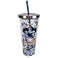 Spoontiques Harry Potter Tumbler Ravenclaw Glitter Cup with Straw 20 oz Acrylic Blue