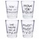 Silver Buffalo Friends Iconic Quotes Youre My Lobster How You Doin Pivot and We Were On A Break 4 Pack Mini Glasses 15 Ounces