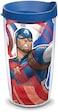 Tervis Marvel Captain America Iconic Made in USA Double Walled Insulated Tumbler Cup Keeps Drinks Cold Hot 16oz Clear