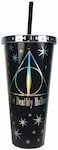 Spoontiques Harry Potter Acrylic Foil Cup with Straw 20oz Metallic Locking Double Wall Insulated BPA Free Deathly Hallows