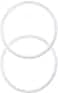 C&Berg 2 Pack 12 oz White Replacement Silicon Lid Ring 29 Inch Diameter White Gasket Seals Lid for Insulated Stainless Steel Wine Tumblers Gasket Rings Cups Vacuum Effect Fits on Renowned Brands