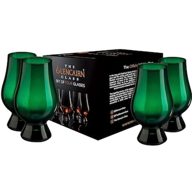 GLENCAIRN GREEN WHISKY GLASS SET OF 4 IN 4 PACK GIFT CARTON