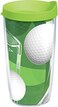 Tervis Golf Balls and Club Tumbler with Wrap and Lime Green Lid 16oz Clear