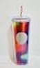 Starbucks Acrylic 2021 Summer Rainbow Kaleidoscope 24oz Venti Tumbler