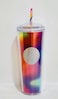 Starbucks Acrylic 2021 Summer Rainbow Kaleidoscope 24oz Venti Tumbler