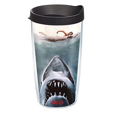 Tervis Universal Jaws Made in USA Double Walled Insulated Tumbler Travel Cup Keeps Drinks Cold Hot 16oz Classic