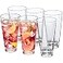 Amazing Abby Serenity 24Ounce Plastic Tumblers Set of 6 AllClear Reusable Stackable BPAFree ShatterProof DishwasherSafe