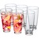 Amazing Abby Serenity 24Ounce Plastic Tumblers Set of 6 AllClear Reusable Stackable BPAFree ShatterProof DishwasherSafe