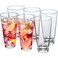 Amazing Abby Serenity 24Ounce Plastic Tumblers Set of 6 AllClear Reusable Stackable BPAFree ShatterProof DishwasherSafe