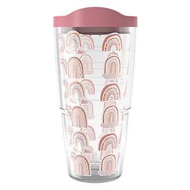 Tervis Boho Rainbows Made in USA Double Walled Insulated Tumbler Cup Keeps Drinks Cold Hot 24oz Classic