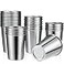 Potchen 30 Pack Stainless Steel Cups Metal Pint Cups Unbreakable Drinking Glasses Stackable Drinking Cups Tumbler for Home Travel Camping Everyday Use88 oz 12 oz