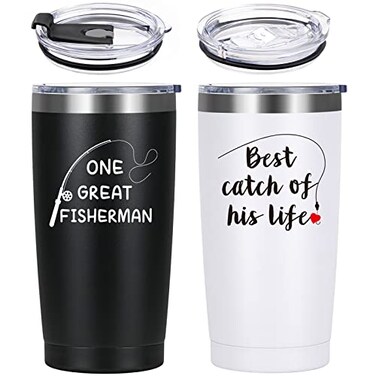 LiqCool His Hers Couples Gifts 20oz Tumbler Set for Anniversary Engagement Bridal Shower Christmas