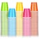 Roshtia 100 Pack 2 oz Plastic Shot Cups Mini Disposable Shot Glasses 2 oz Wedding Party Cups for Bridal Shower Wedding Party Beer Taste Serving SnacksMulti Colors