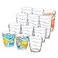 Amazing Abby Wavely 14Ounce and 20Ounce Plastic Tumblers Set of 12 AllClear Reusable Plastic Cups Stackable BPAFree ShatterProof DishwasherSafe