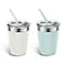 Yummy Sam Ymmy Sam 2pcs Stainless Steel Cups with Silicone Straws 12oz Spillproof Tumblers Dishwasher Safe Unbreakable Metal Cups with Heatinsulated Sleeves for Cold and Hot Drinks