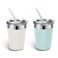 Yummy Sam Ymmy Sam 2pcs Stainless Steel Cups with Silicone Straws 12oz Spillproof Tumblers Dishwasher Safe Unbreakable Metal Cups with Heatinsulated Sleeves for Cold and Hot Drinks
