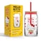 JoyJolt Sanrio Hello Kitty and Friends Favorite Flavor Glass Tumbler with Bamboo Lid and Straw Leakproof 16oz Clear Soda Can Shaped Cup featuring Hello Kitty Hello Kitty Merch