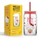 JoyJolt Sanrio Hello Kitty and Friends Favorite Flavor Glass Tumbler with Bamboo Lid and Straw Leakproof 16oz Clear Soda Can Shaped Cup featuring Hello Kitty Hello Kitty Merch